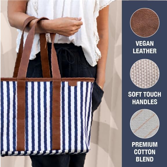 SnapBasket LUXE 30L (Navy Stripes)