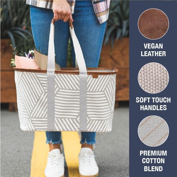 SnapBasket LUXE 30L (Taupe Stripes)