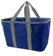 Farmer's Market Eco Basket 3PK- Blue w/Grey Trim