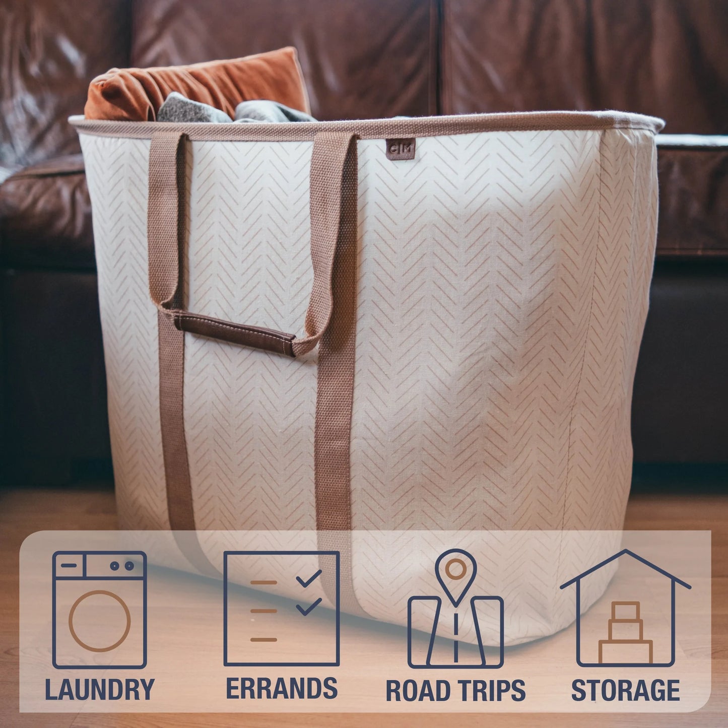 Collapsible Laundry Caddy 2PK LUXE