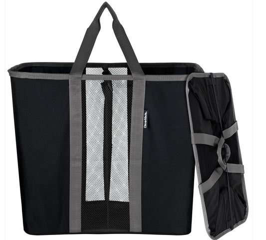 Collapsible Laundry Caddy Mesh - Charcoal