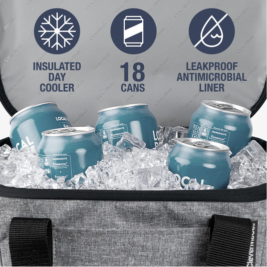 TAHOE 18 Can Collapsible Cooler - Heather Grey/Midnight