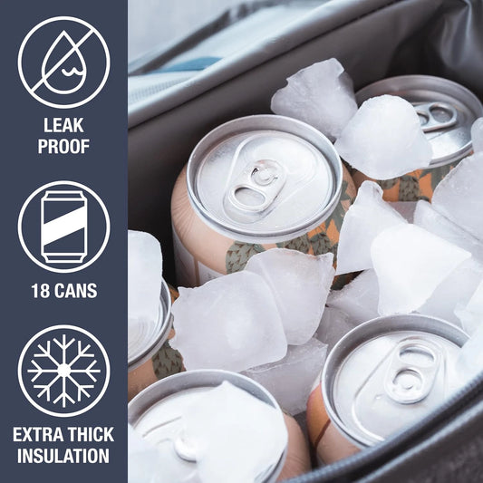 PACIFICA 18 Can Collapsible Cooler - Ocean/Cognac
