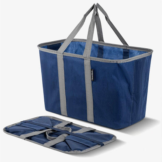 Farmer's Market Eco Tote - Blue w/Grey Trim