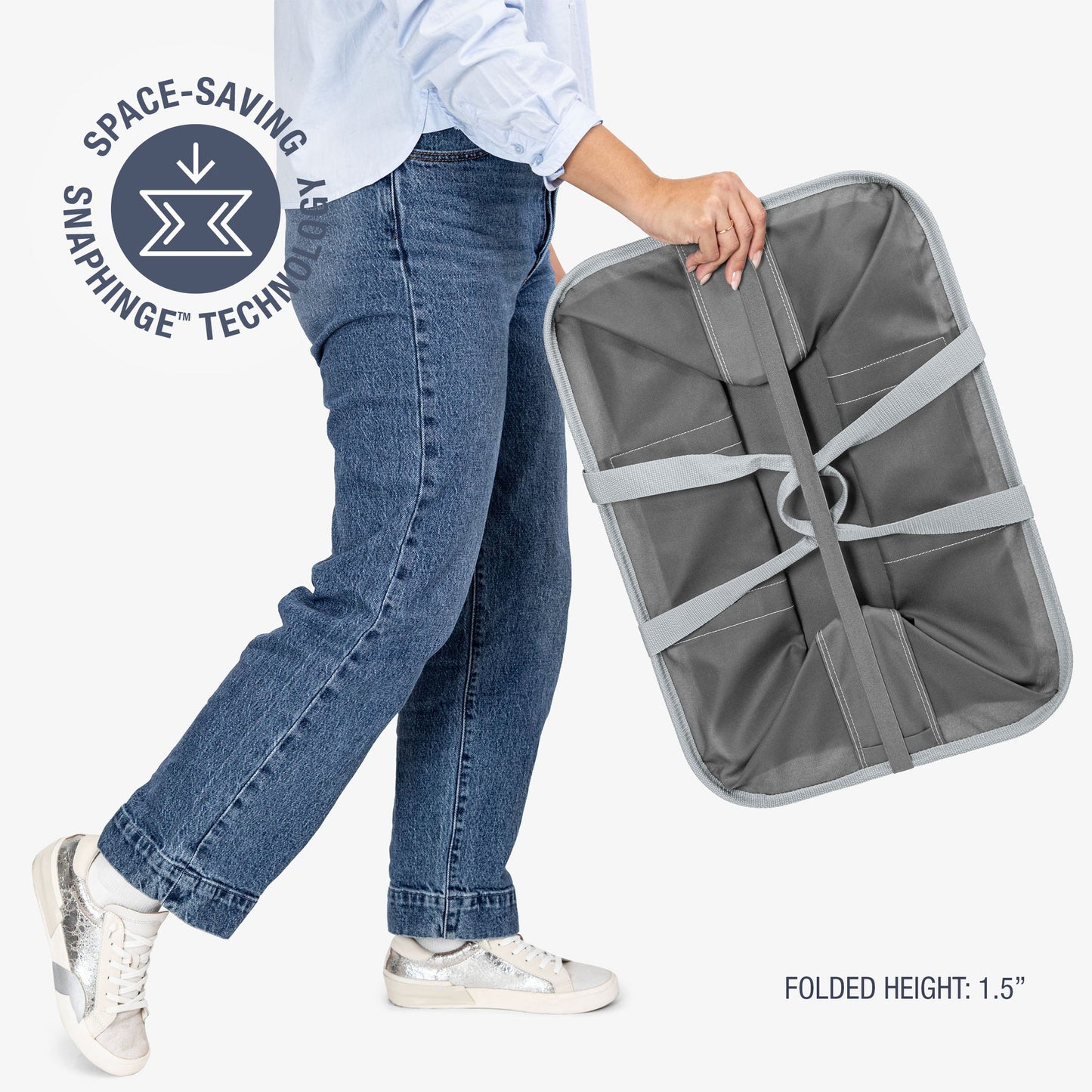 Collapsible Laundry Tote - Dark Charcoal/Grey