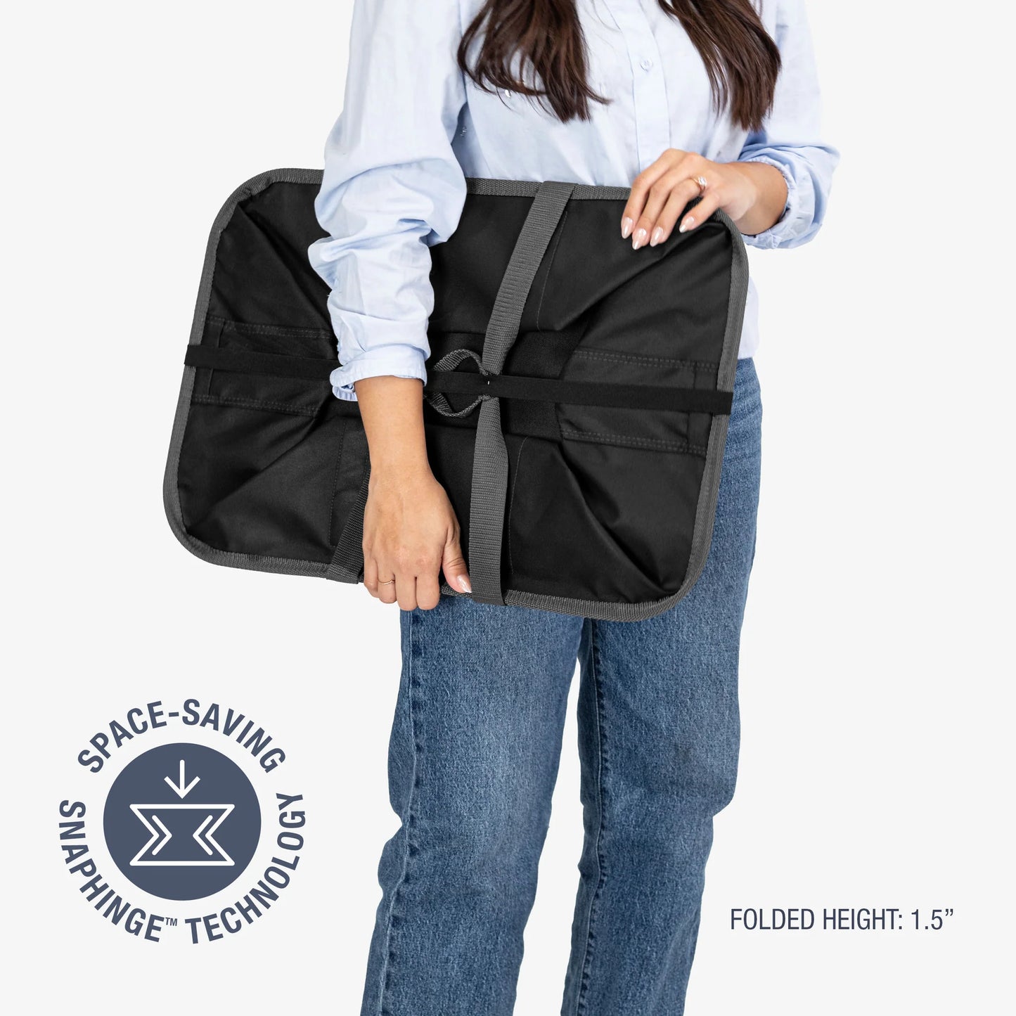 Collapsible Laundry Tote - Midnight Black