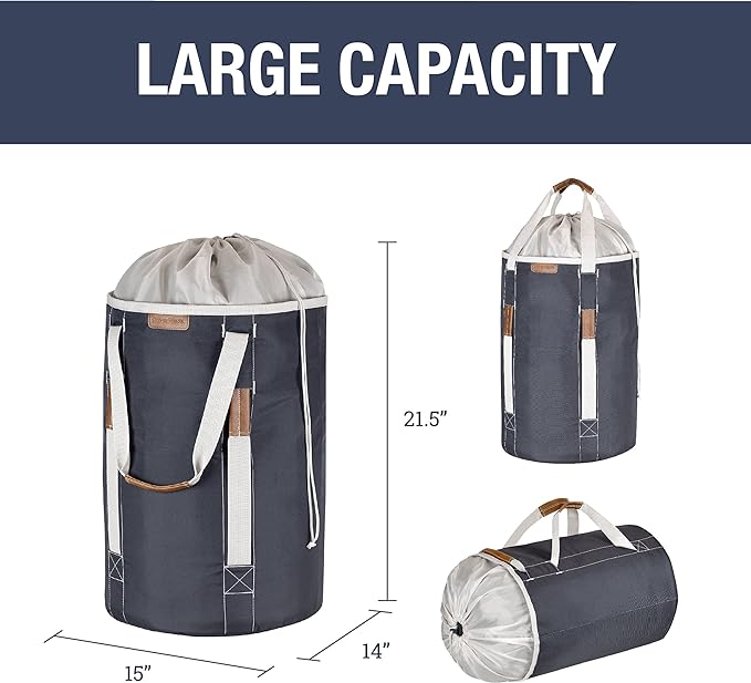 Laundry Duffel Bag LUXE - Charcoal