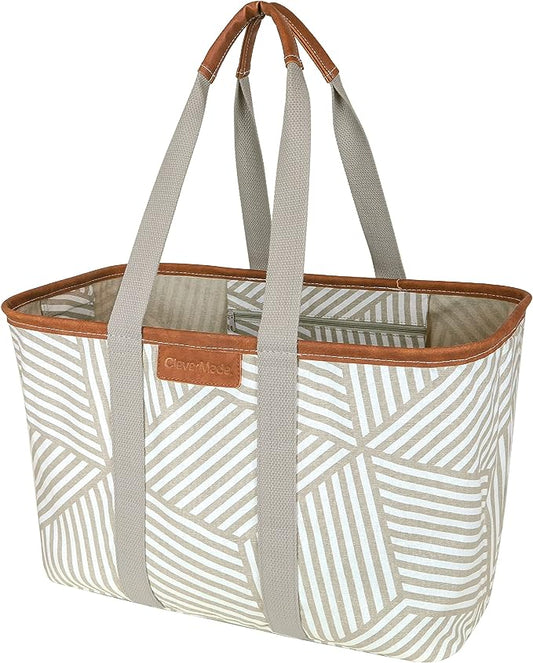 SnapBasket LUXE 30L (Taupe Stripes)