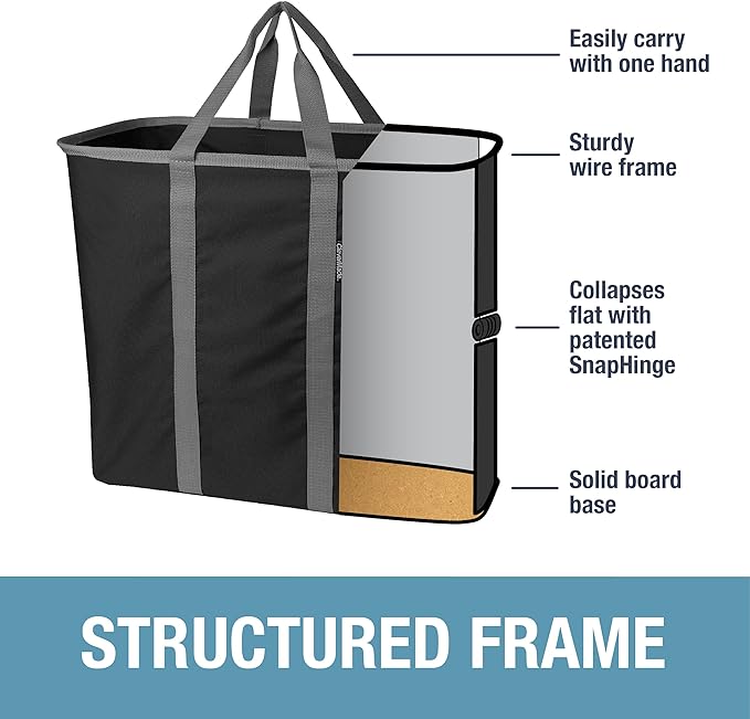 Collapsible Laundry Caddy - Midnight/Grey