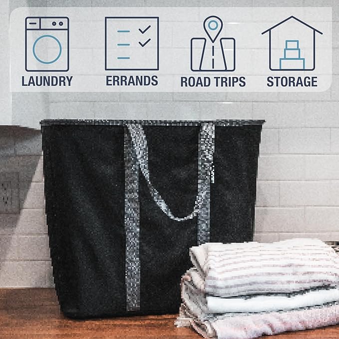 Collapsible Laundry Caddy - Grey/Dusty Slate