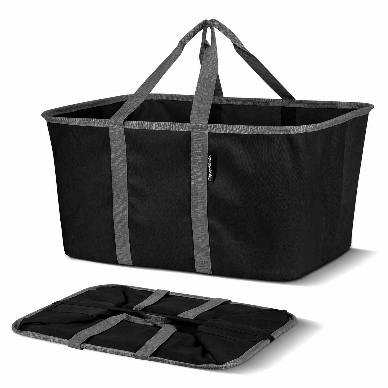 Collapsible Laundry Tote - Midnight Black