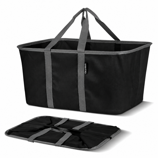 Collapsible Laundry Tote - Midnight Black