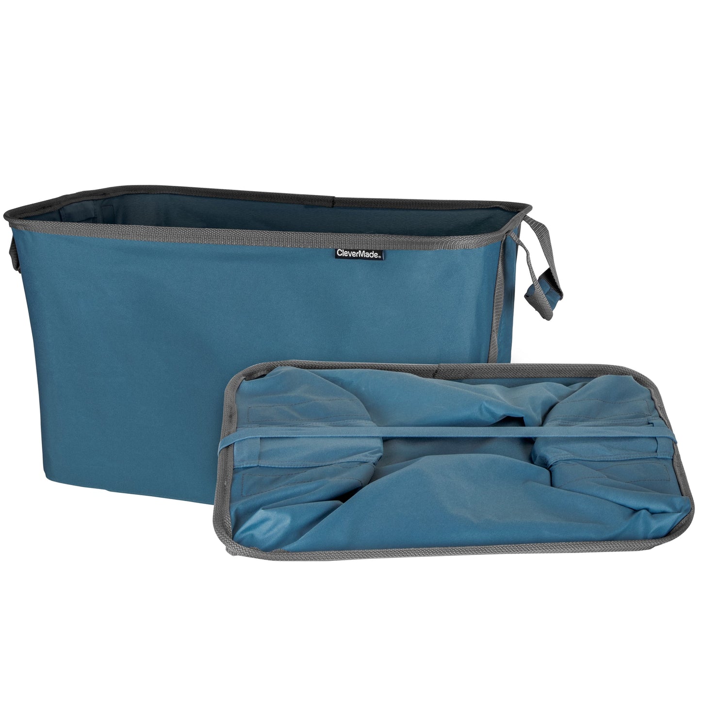 Collapsible Laundry Basket 2PK (Denim/ Charcoal)