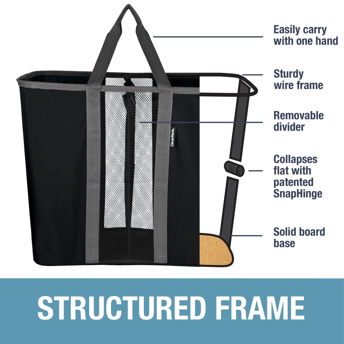 Laundry Caddy Mesh (Charcoal)