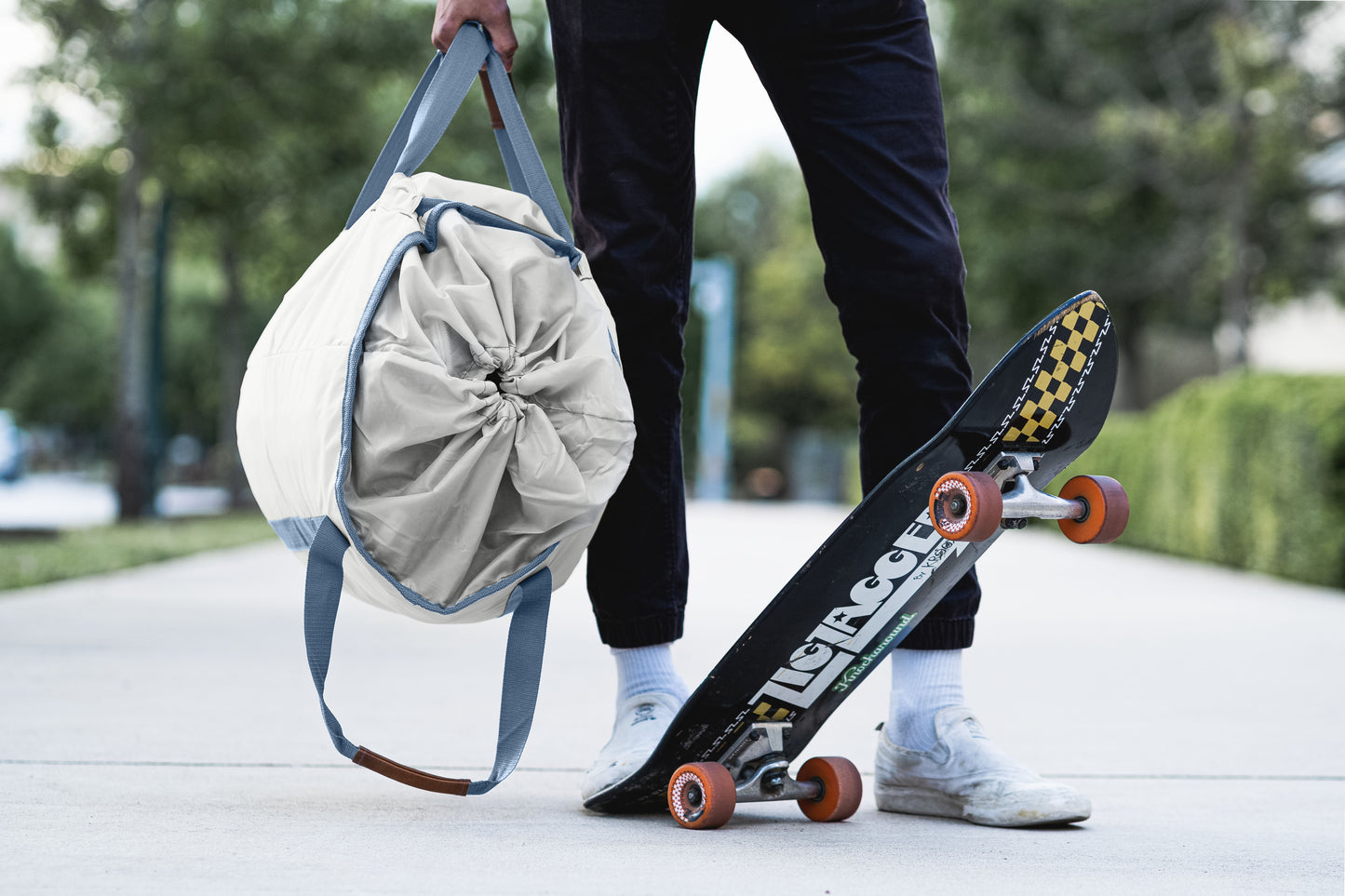 Laundry Duffel Bag LUXE - Cream Blue