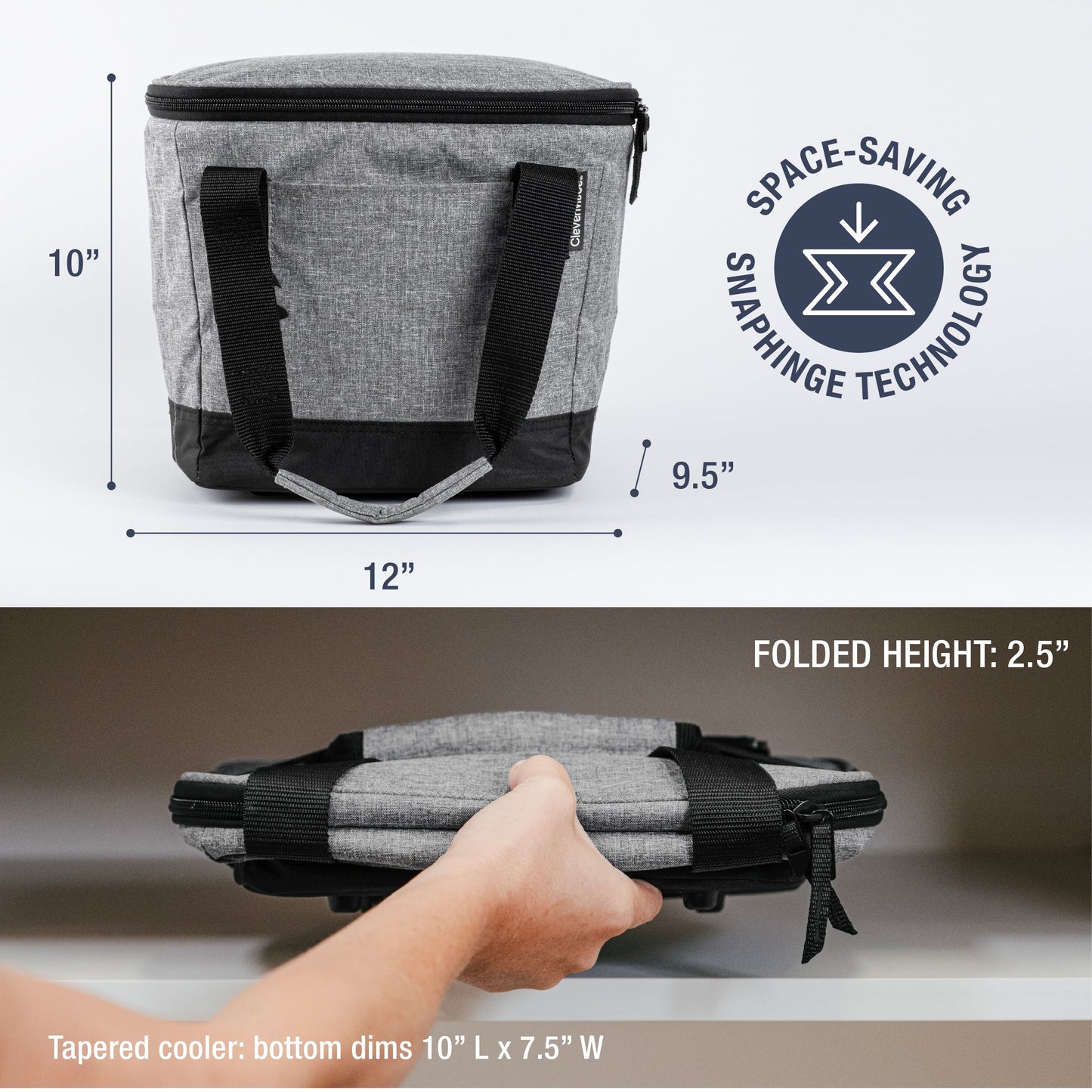 TAHOE 18 Can Collapsible Cooler - Heather Grey/Midnight