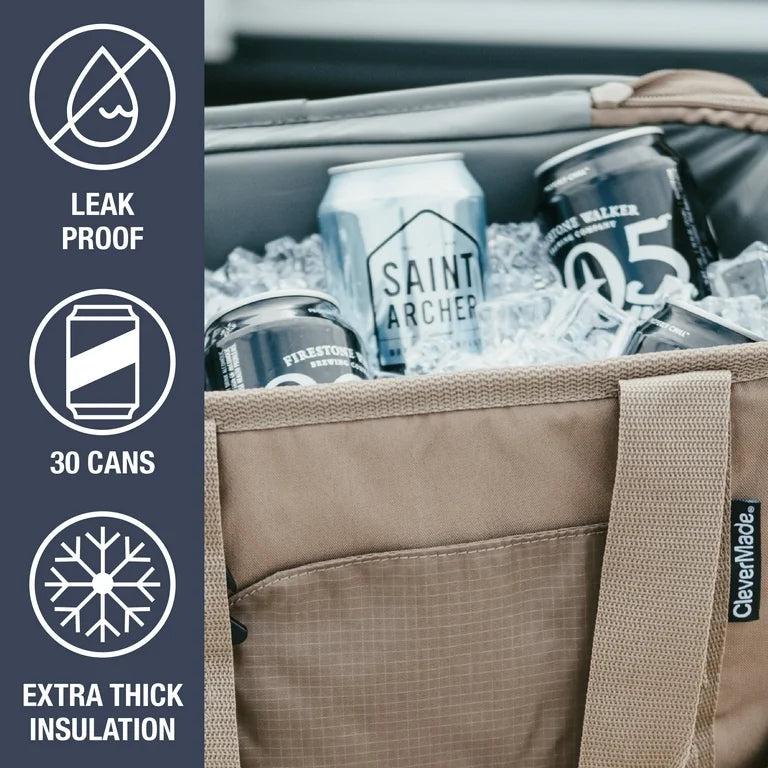 30 Can Pacifica Cooler (Khaki - Charcoal)
